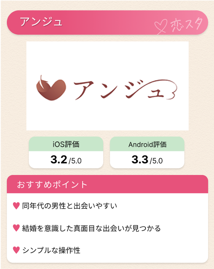60代におすすめのアプリ「アンジュ」