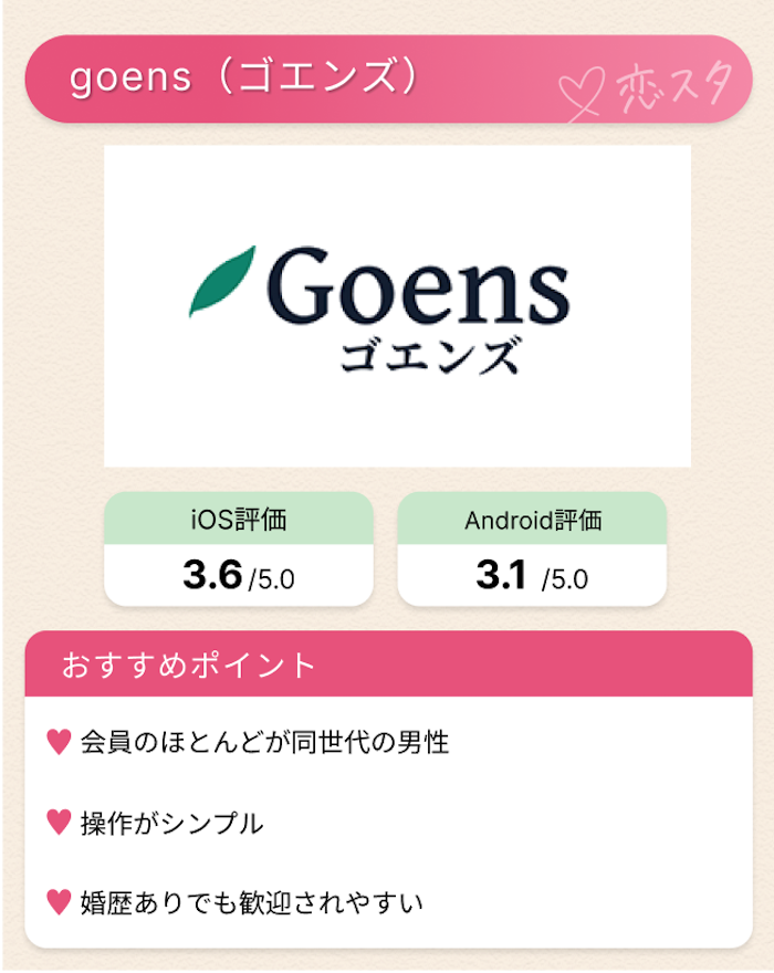 60代におすすめのアプリ「ゴエンズ」