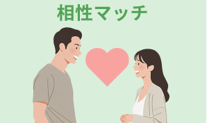 R50timeのAIによる相性マッチを紹介している画像