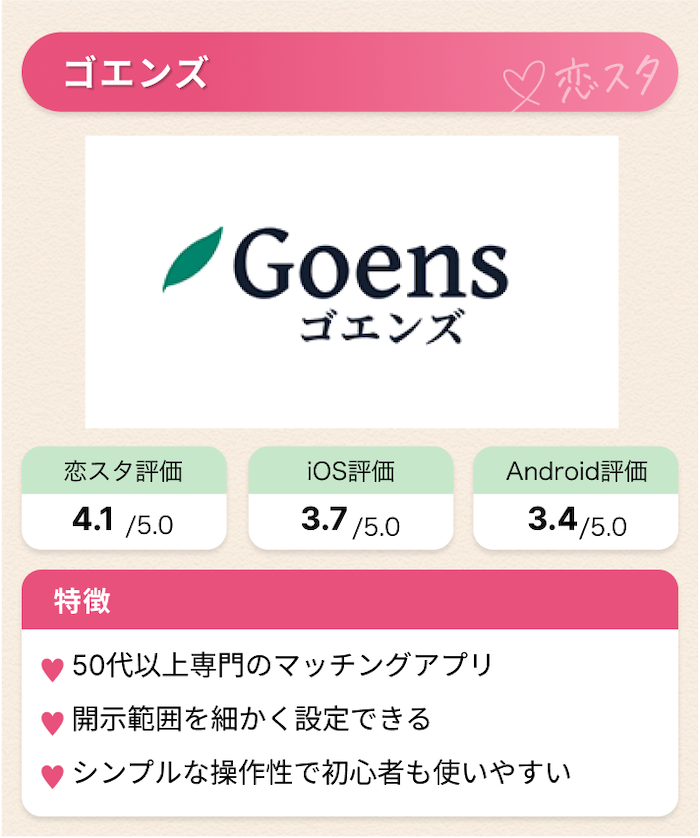 身バレが怖い人におすすめのマッチングアプリ9選「ゴエンズ」