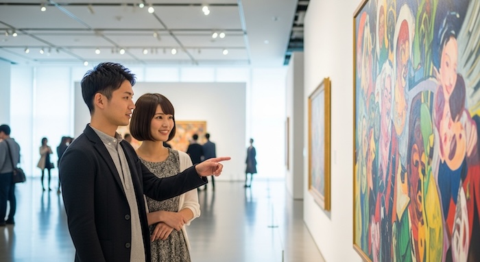 マッチングアプリ 初めて会う場所美術館デート