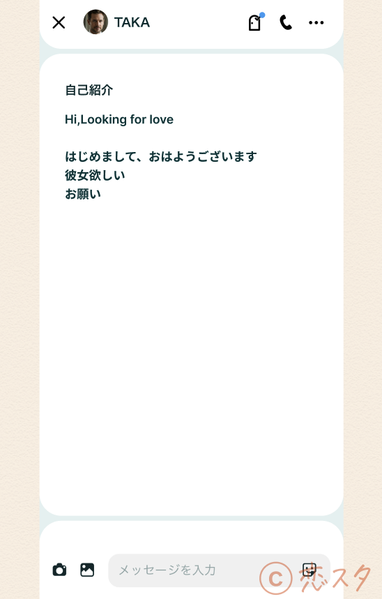 怪しい外国人の不自然な自己紹介文のイメージ