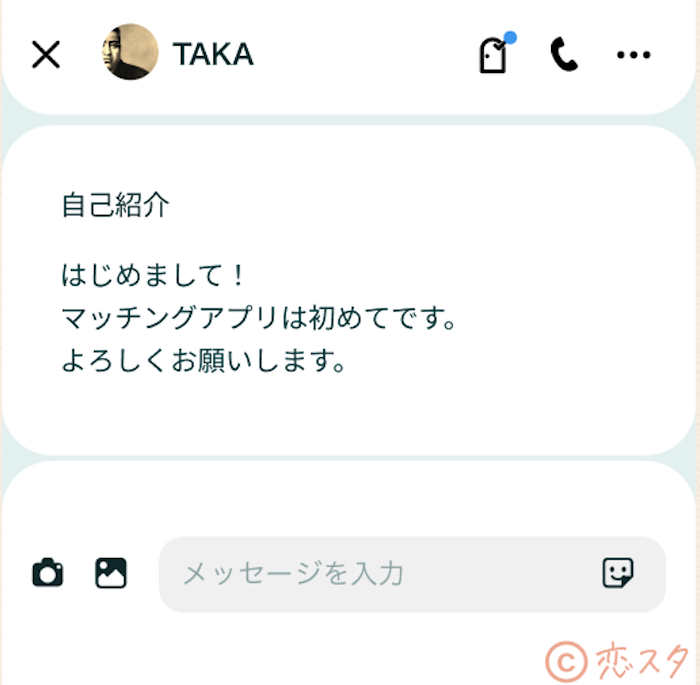プロフィール文が短すぎる例