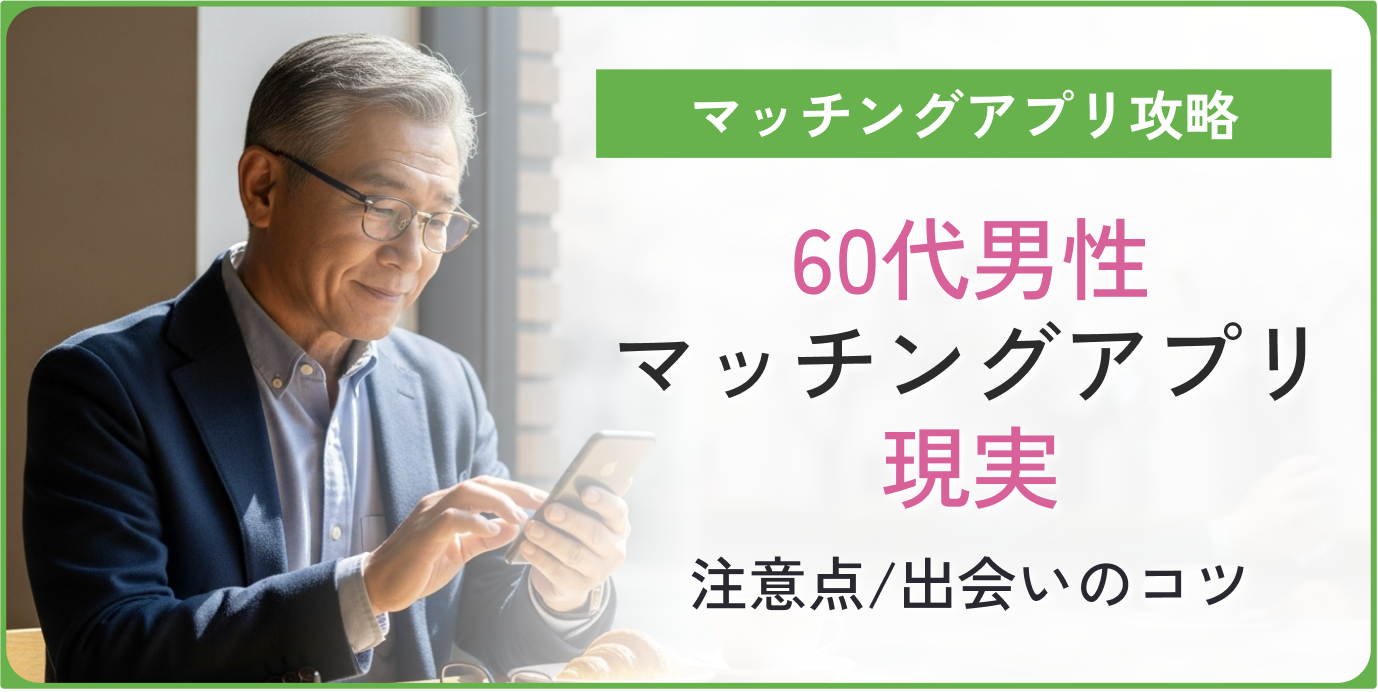 マッチングアプリ 60代 男性 現実アイキャッチ