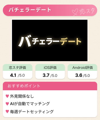 マッチングアプリ50代遊びバチェラーデート