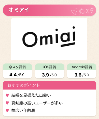 マッチングアプリブスオミアイ