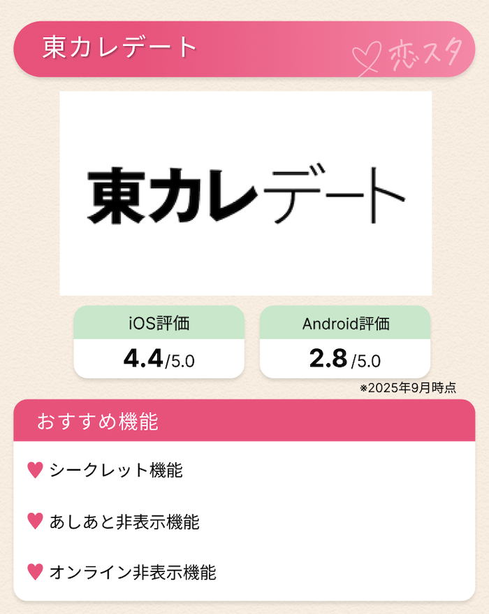 【厳選】知り合いにバレにくいおすすめのマッチングアプリTOP10「東カレデート」