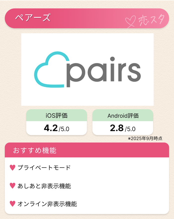 【厳選】知り合いにバレにくいおすすめのマッチングアプリTOP10「ペアーズ」