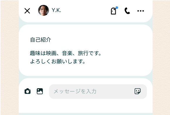 雑なプロフィールの例