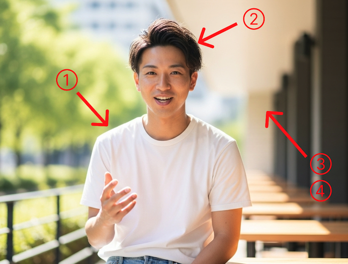 印象の良いプロフィール写真の例