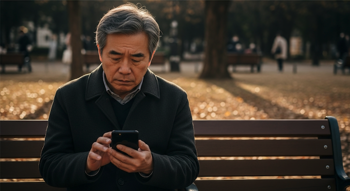 60代男性がマッチングアプリを登録する背景「配偶者との別れ」を説明した画像