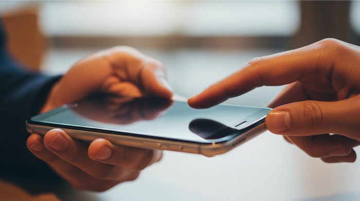 マッチングアプリでライン交換をするイメージ画像